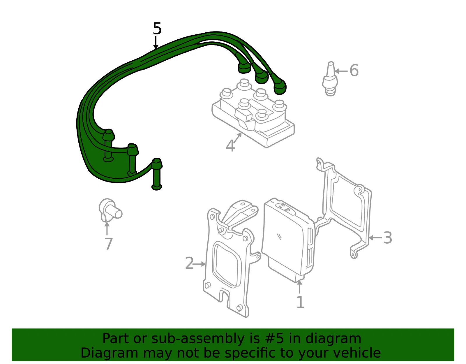 Spark Plug Wire Set - Mazda (GY02-18-140) - view 3