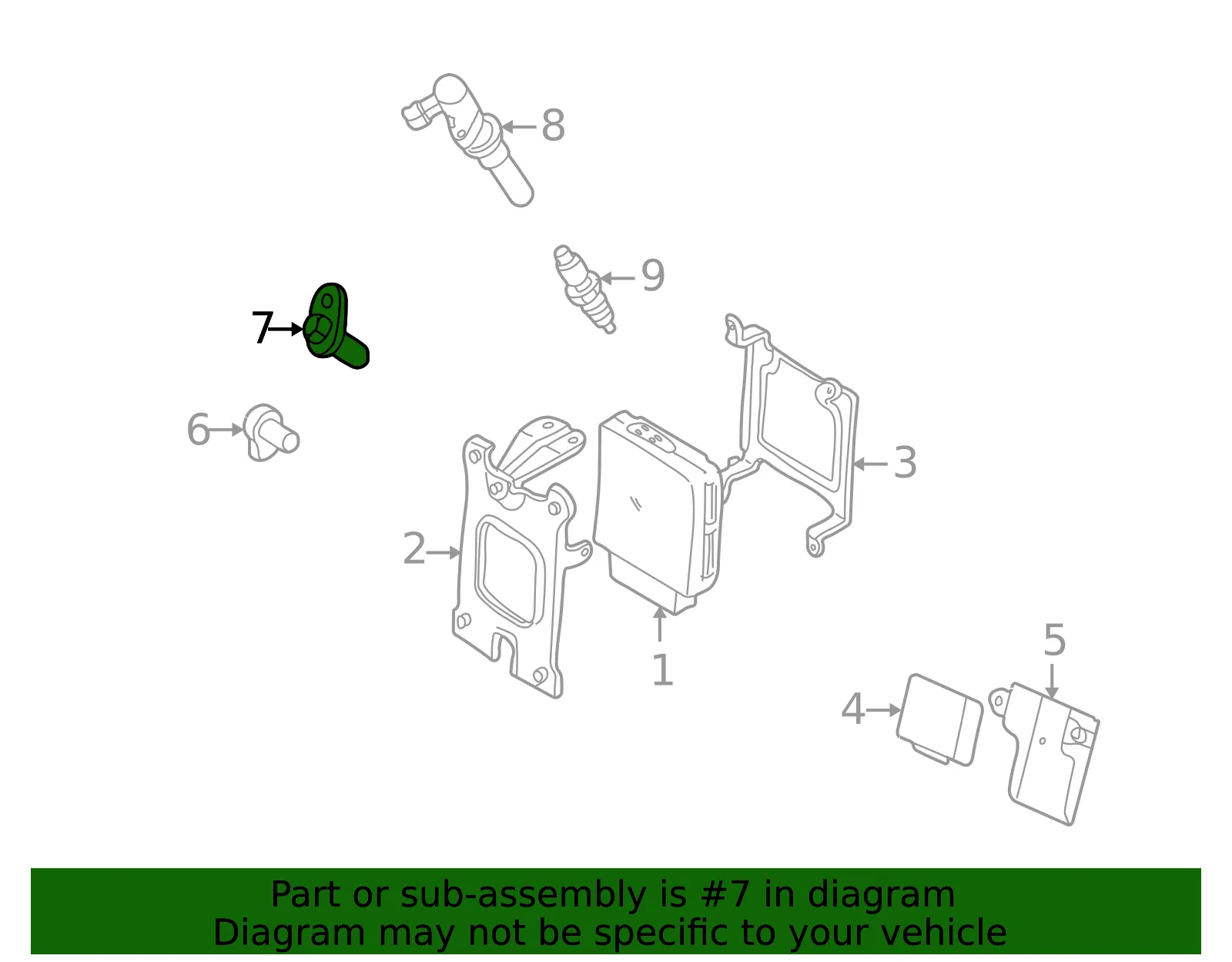Engine Crankshaft Position Sensor - Mazda (GY07-18-221A) - view 3