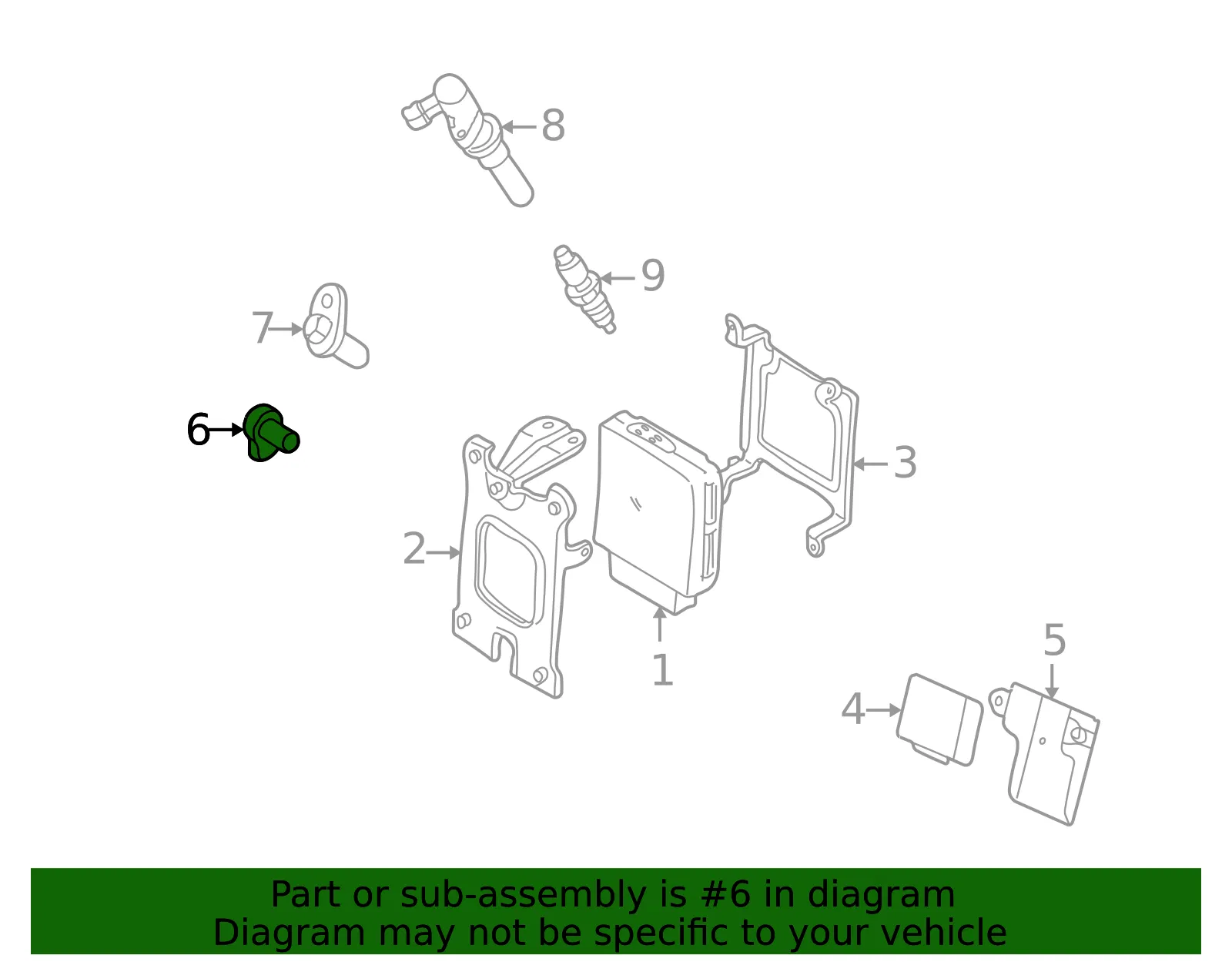 Engine Camshaft Position Sensor - Mazda (GY07-18-230A) - view 3