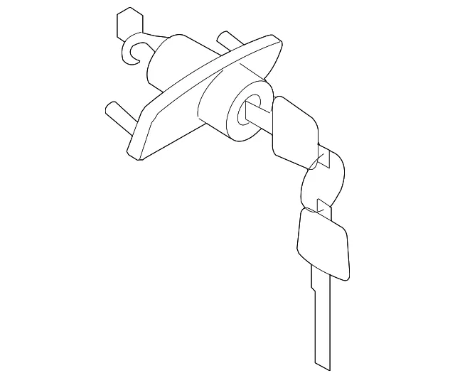 Trunk Lock Cylinder And Key - Nissan (H4660-EL40B)