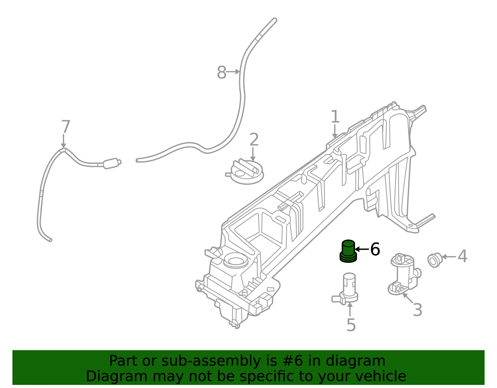 Level Sensor Grommet - Mazda (K31V-67-491) - view 2