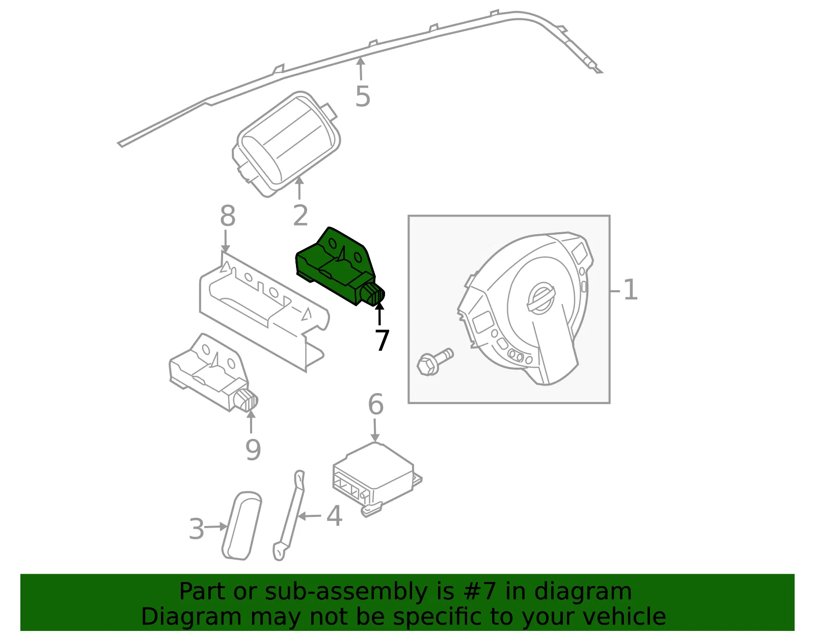 Air Bag Impact Sensor - Nissan (K8581-CD00A) - view 3