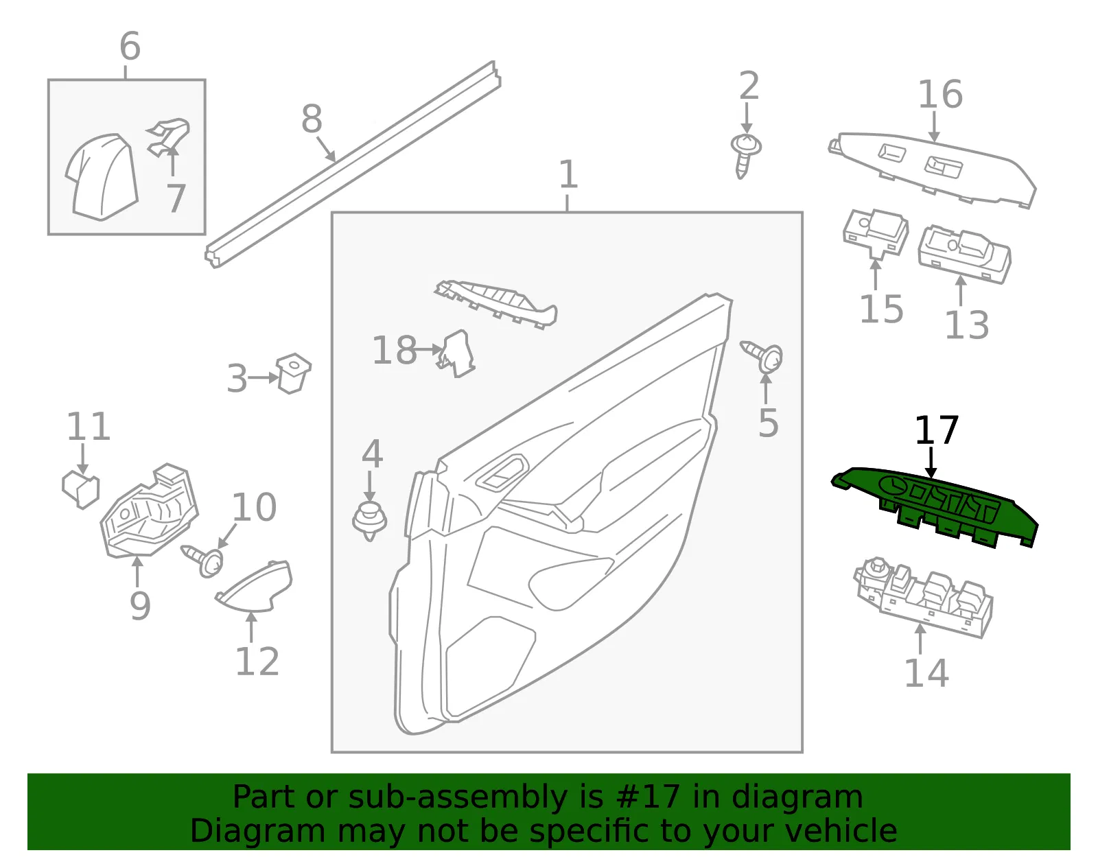 Switch Panel - Passenger Side (RH) - Mazda (KA0H-68-4L1A) - view 2
