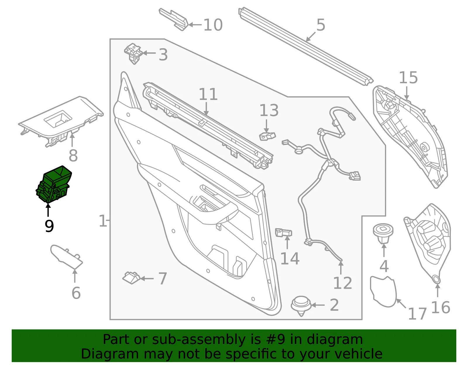 Window Switch - Mazda (KAAA-66-370A) - view 2