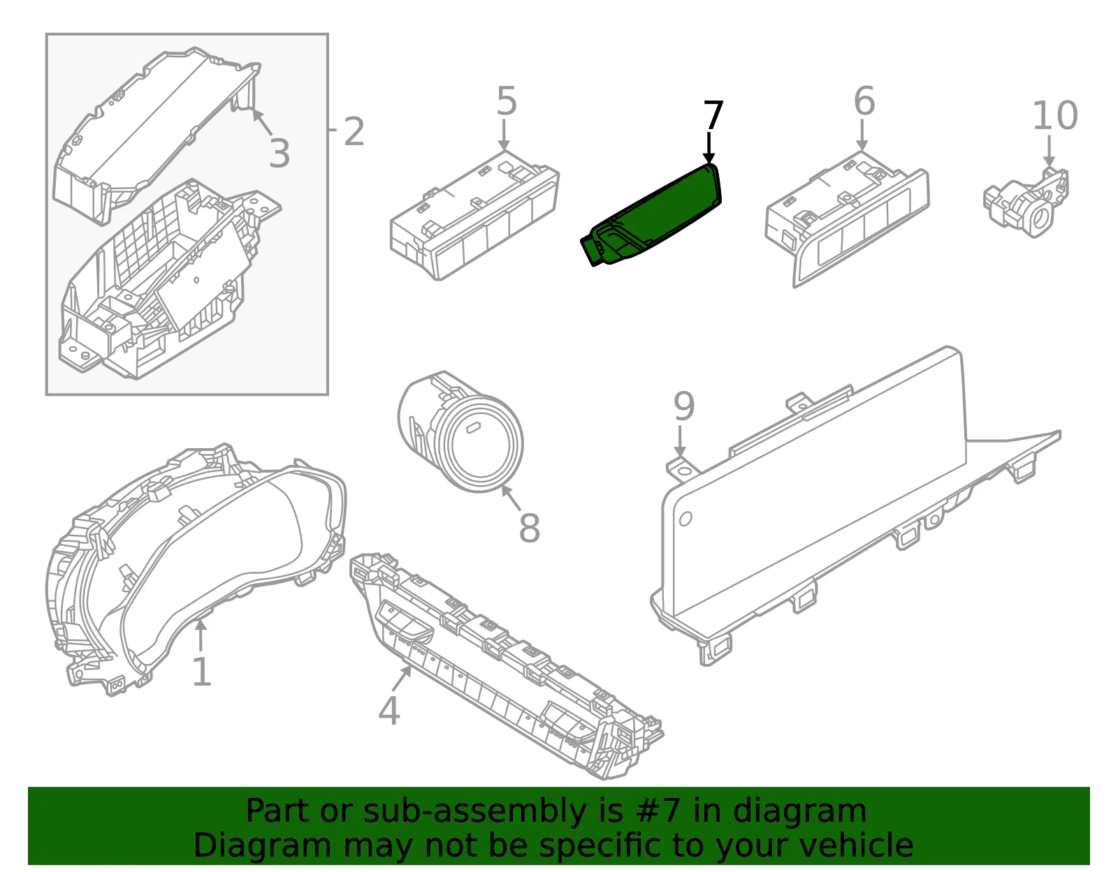 Hazard Switch - Mazda (KAAA-66-4H0) - view 2
