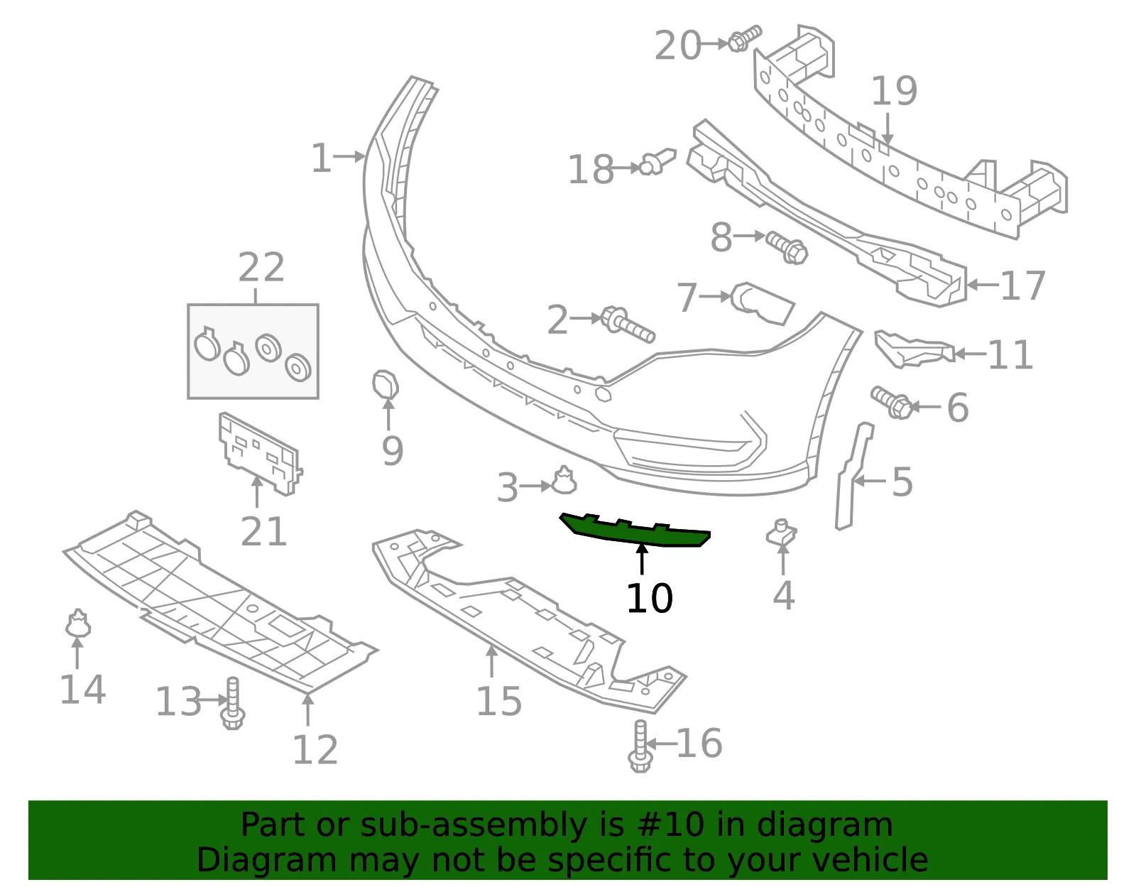 Fog Light Trim - Mazda (KB8A-50-C21E) - view 3