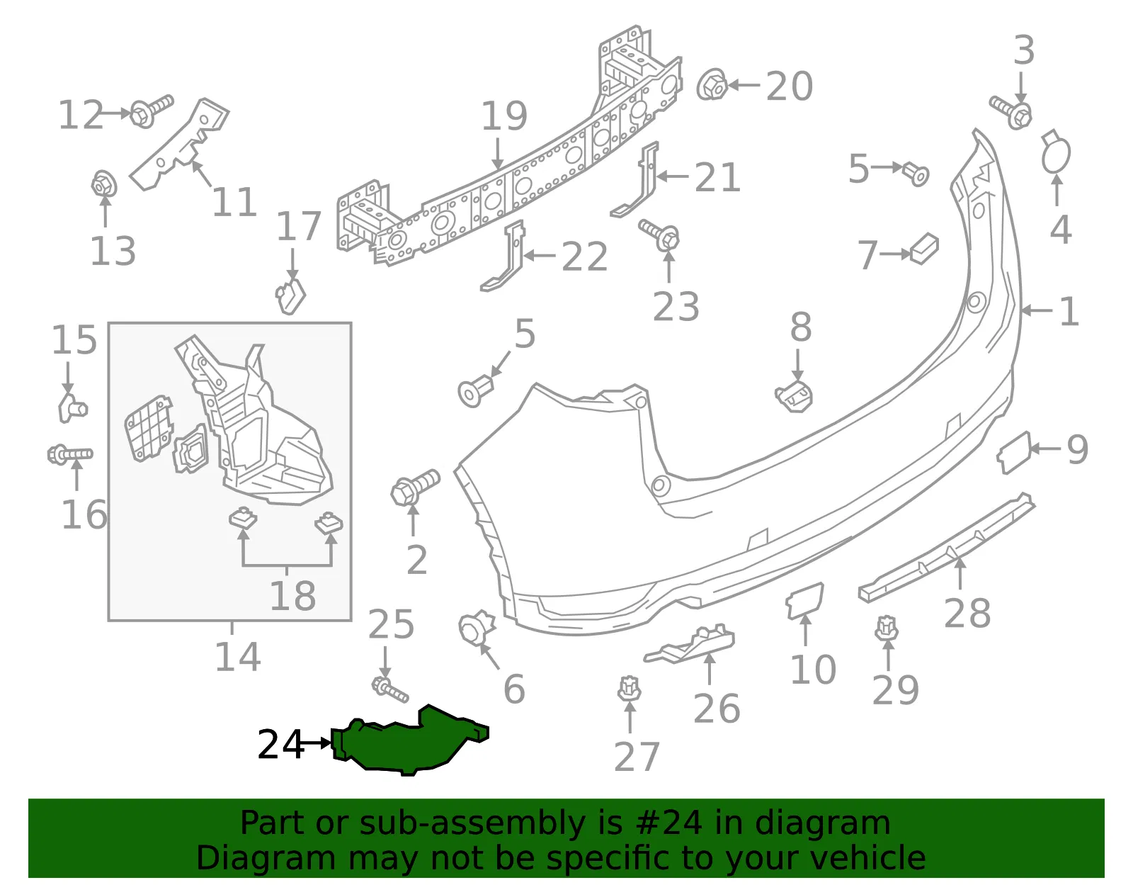 Reflector Panel - Mazda (KB8A-51-5M0C) - view 3