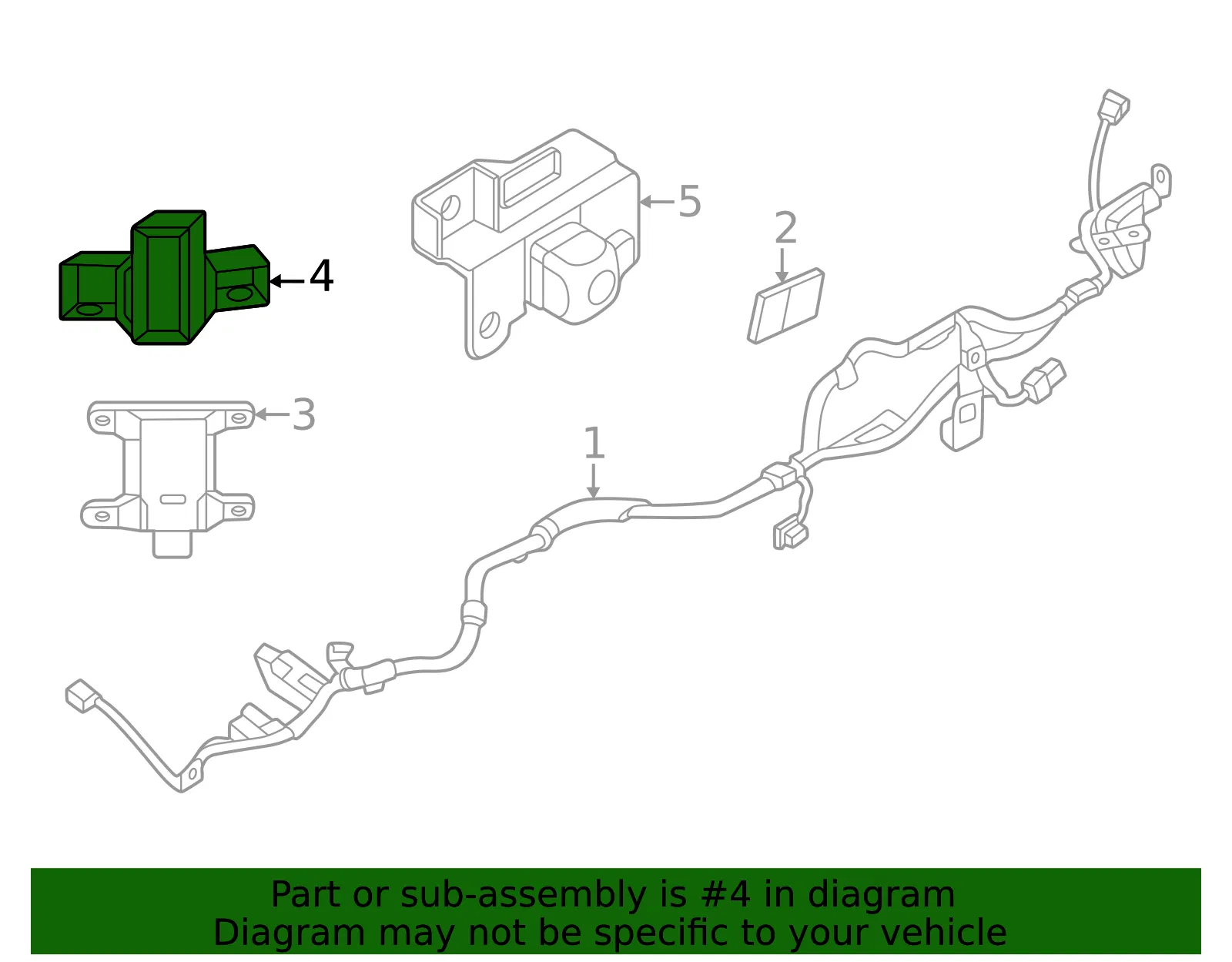 Blind Spot Detection System Warning Sensor Bracket - Mazda (KBB3-50-CA2) - view 2