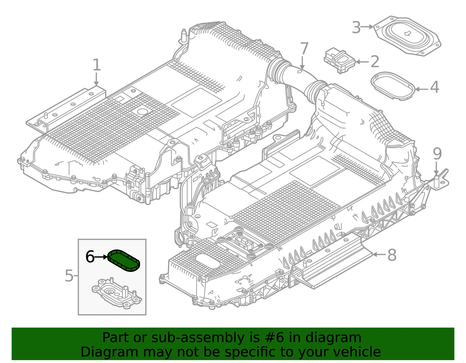 Drive Motor Battery Pack Cover Insulator - Mazda (KBB4-30-2K5) - view 2