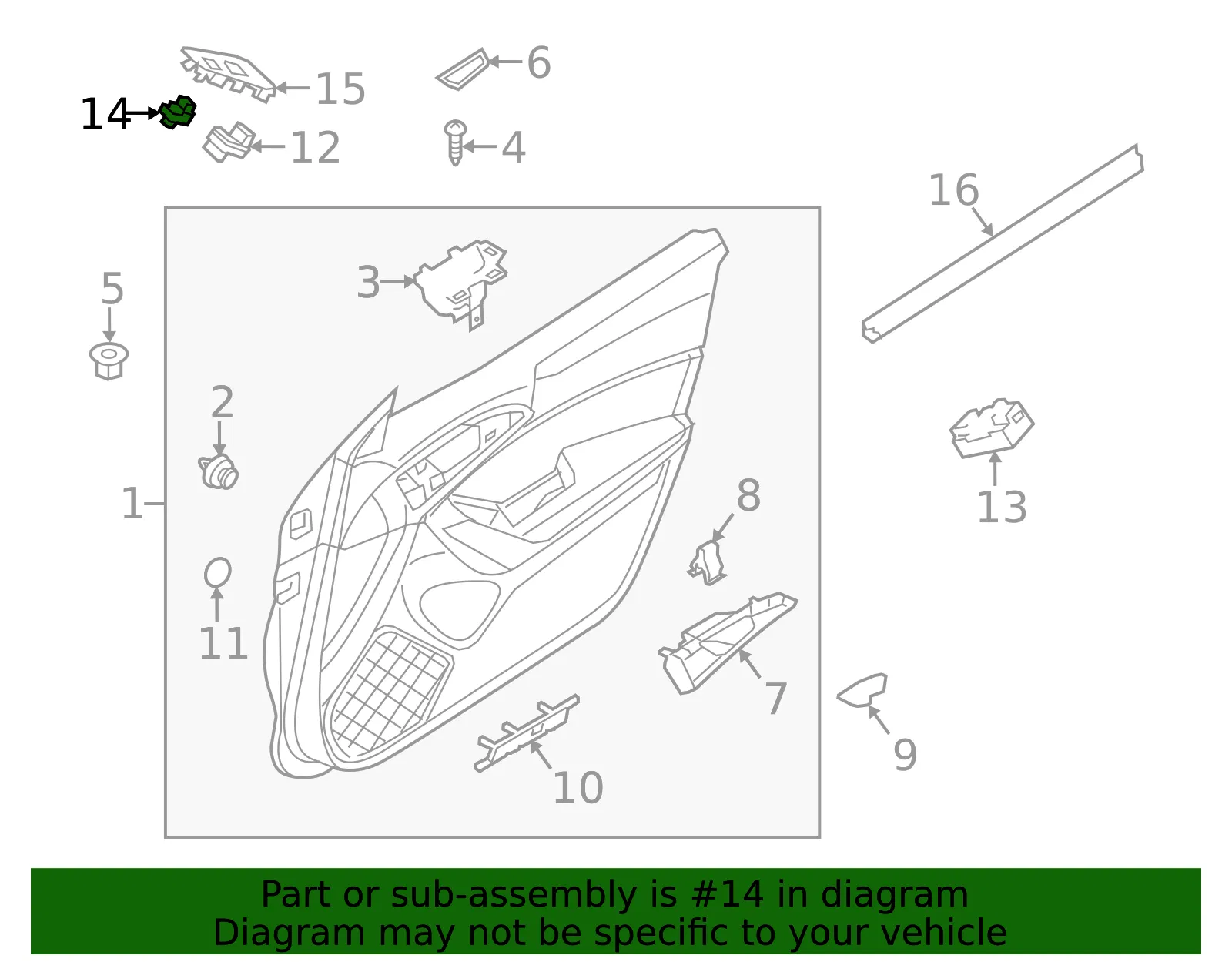 Lock Switch - Passenger Side (RH) - Mazda (KD35-66-660) - view 3