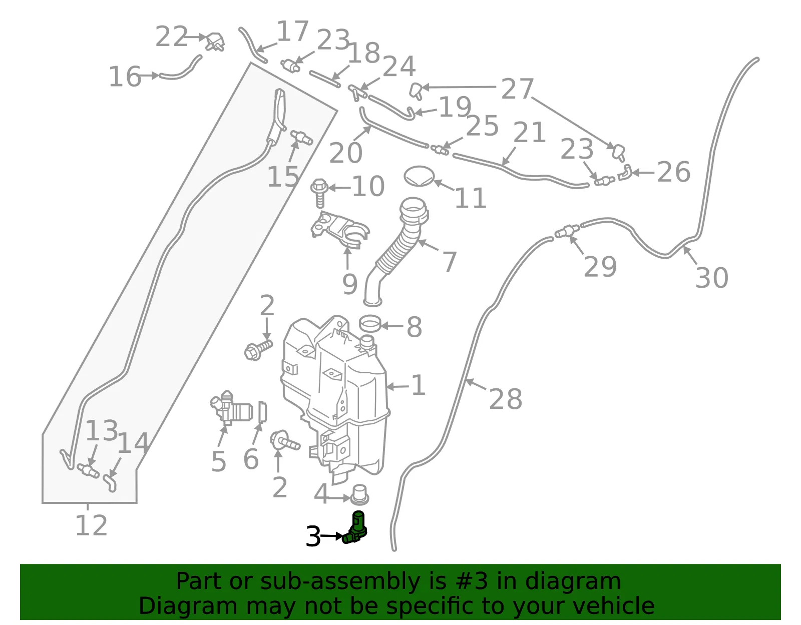 Level Sensor - Mazda (KD35-67-488) - view 3