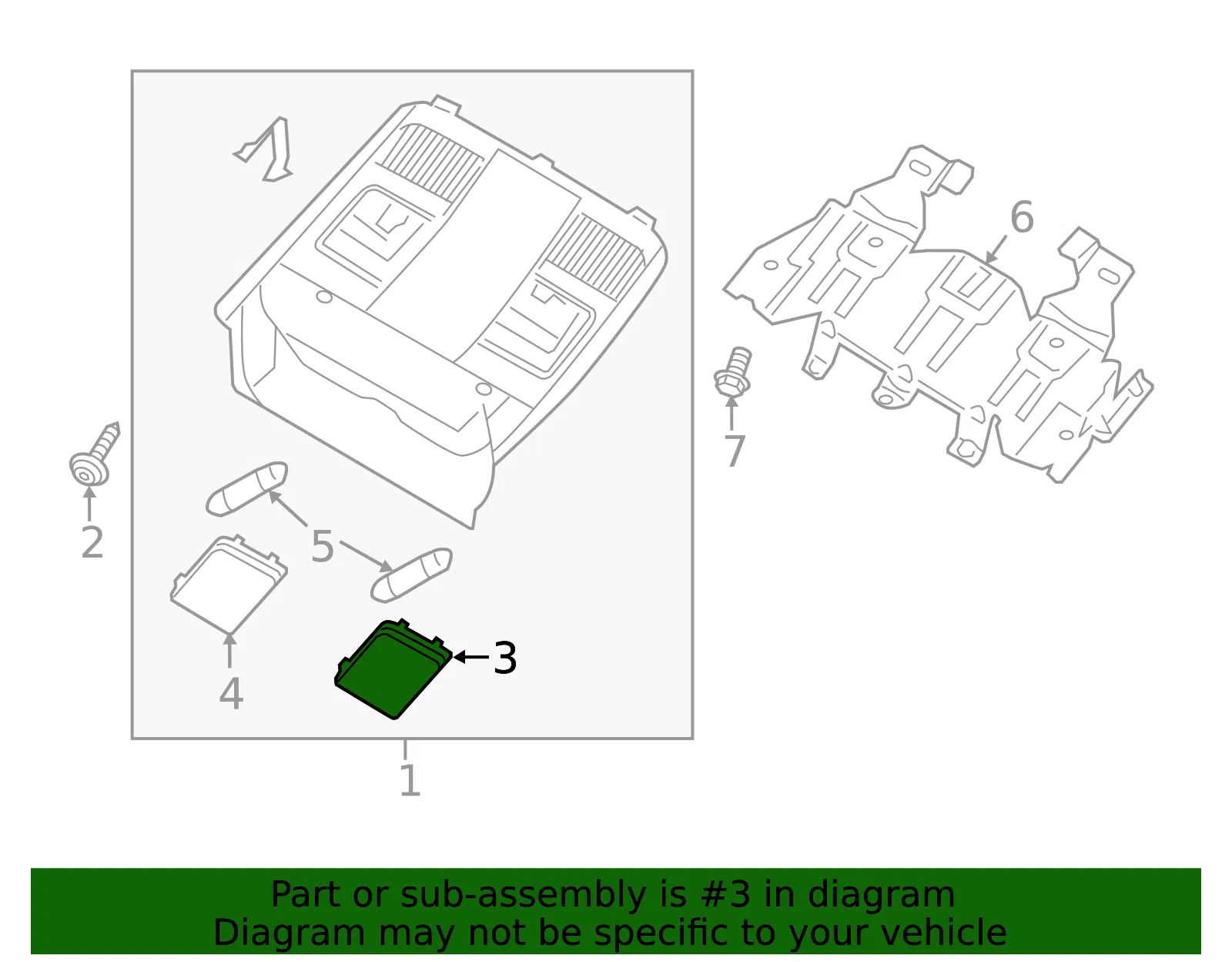 Map Light Lens - Mazda (KD45-69-973) - view 3