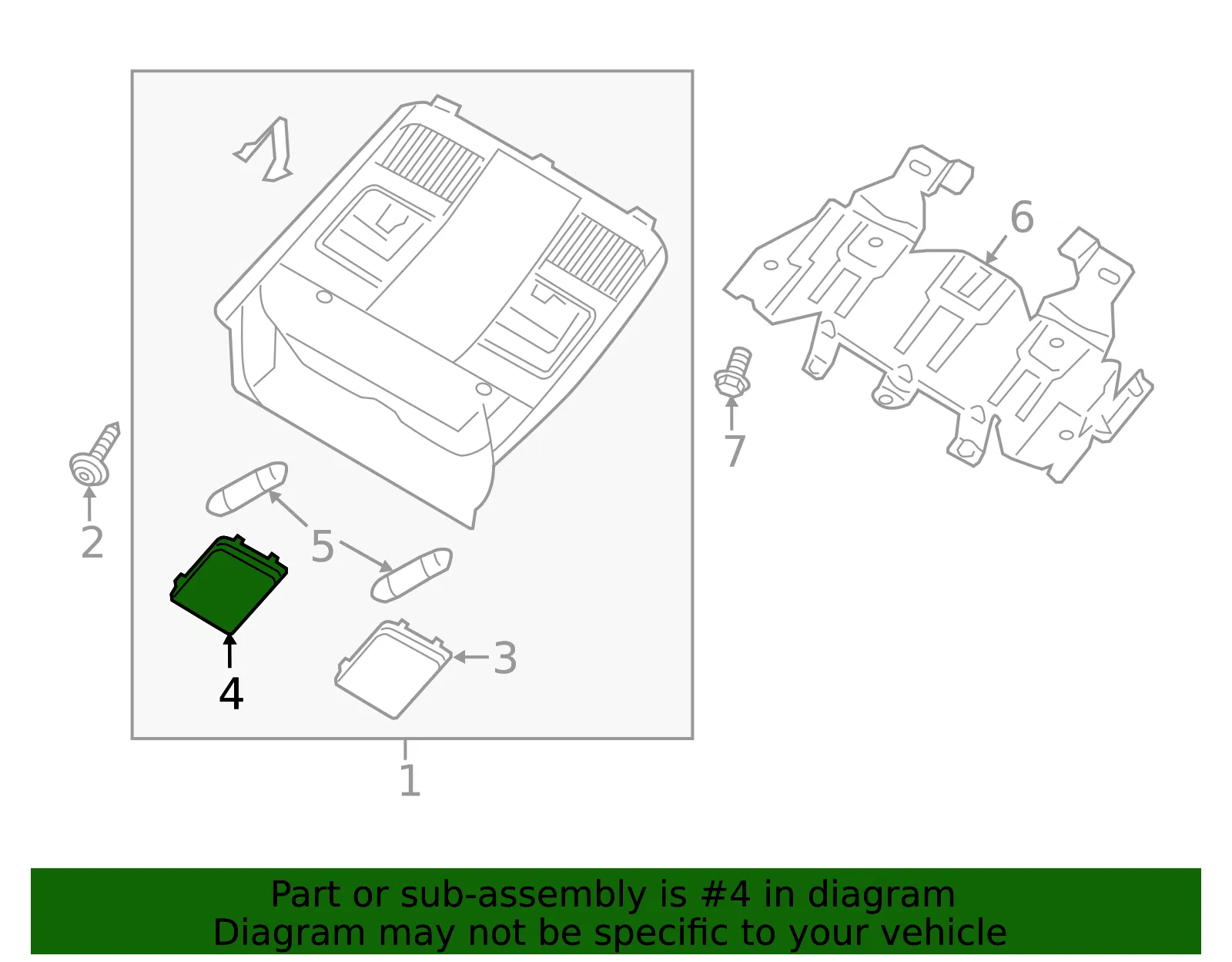 Map Light Lens - Mazda (KD47-69-973) - view 3