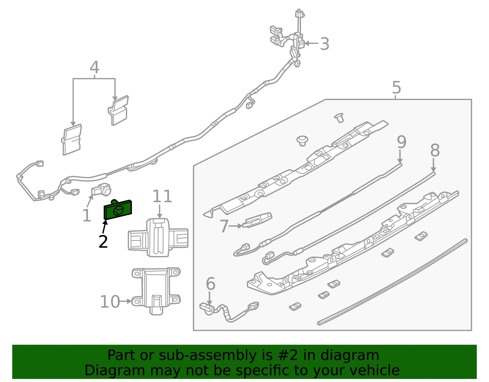 Parking Aid Sensor Housing - Mazda (KEMF-67-UC5-PR) - view 2