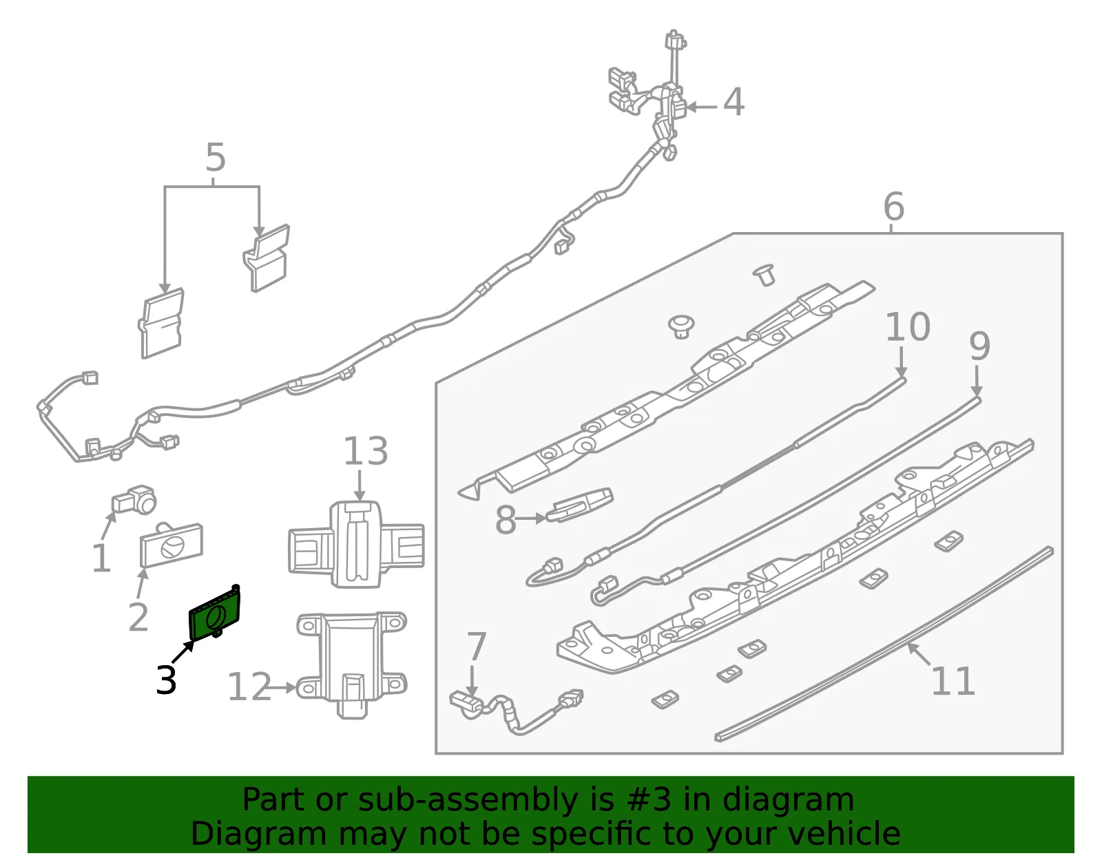Parking Aid Sensor Bracket - Mazda (KEMH-50-2B2) - view 2