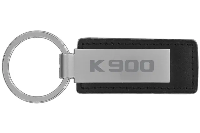 Key Chain, Black Leather - Kia (KH014-AY740)
