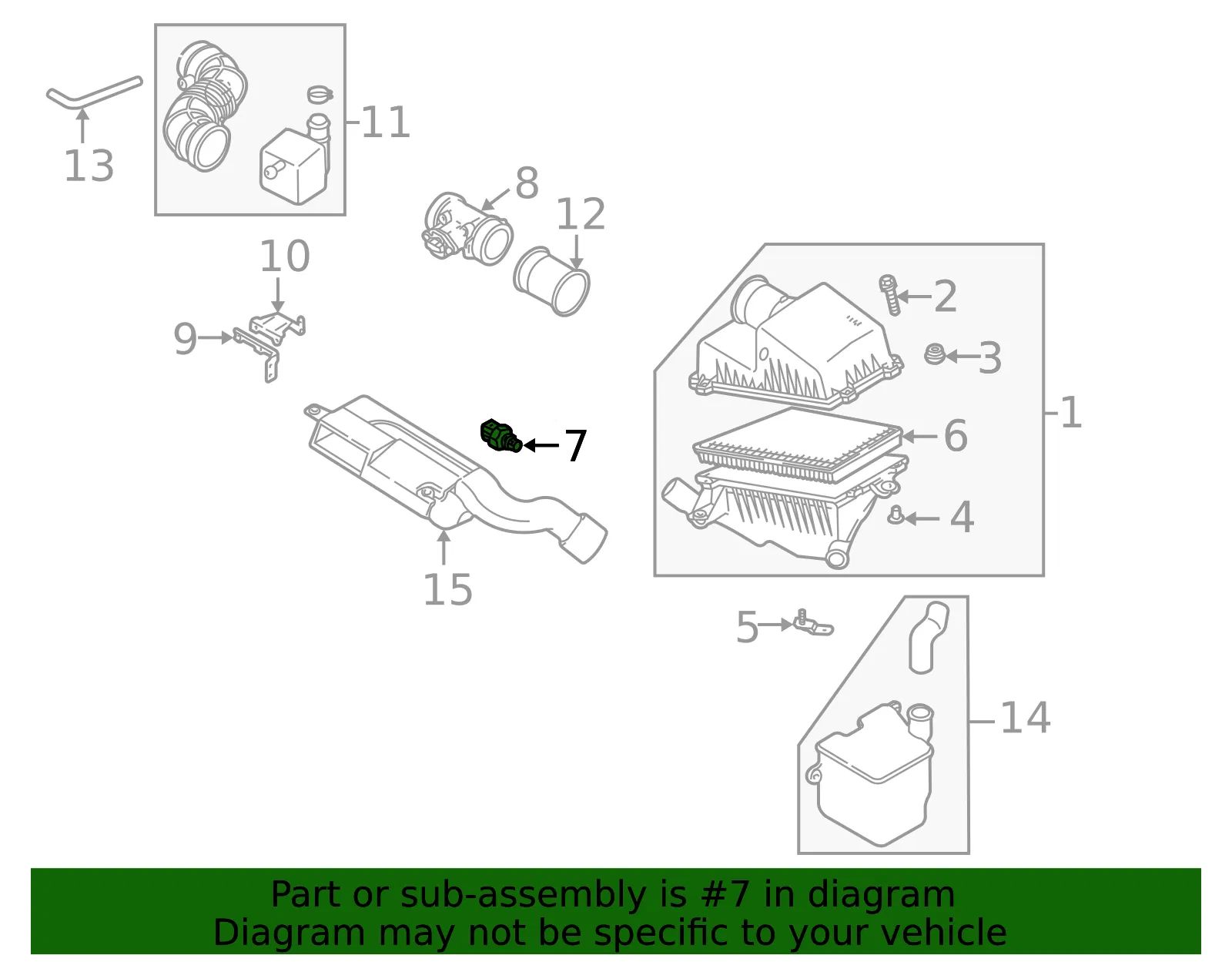Air Intake Temp Sensor - Kia (KK371-18831) - view 2