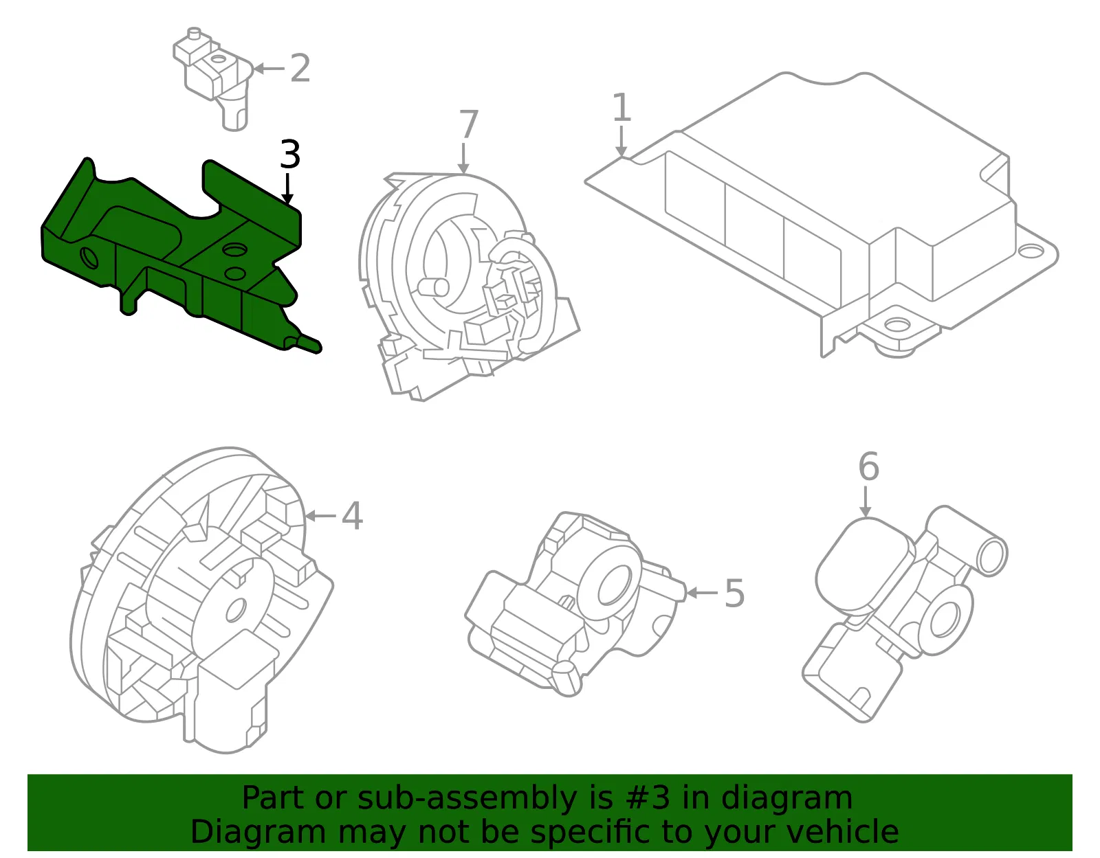 Ft Impact Sensor Mount Bracket - Mazda (KMV6-57-KX0) - view 2