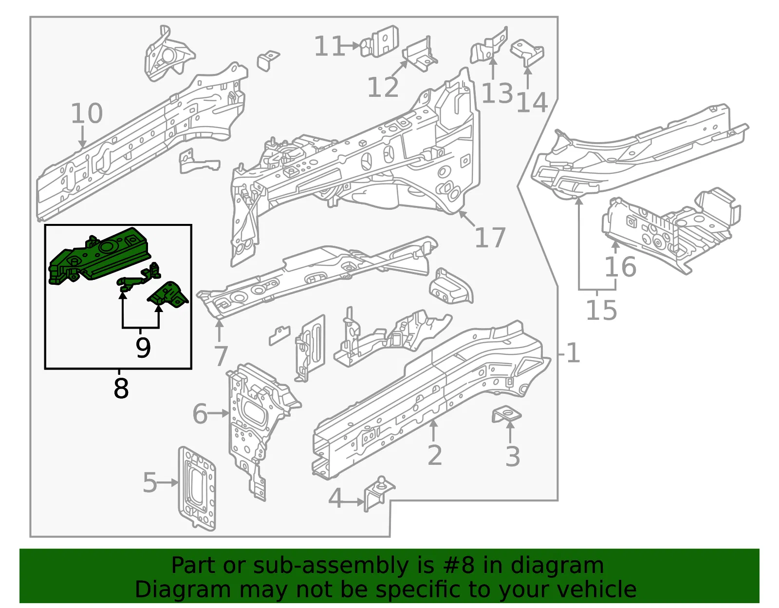 Headlight Mounting Panel - Mazda (KMY6-53-26X) - view 2