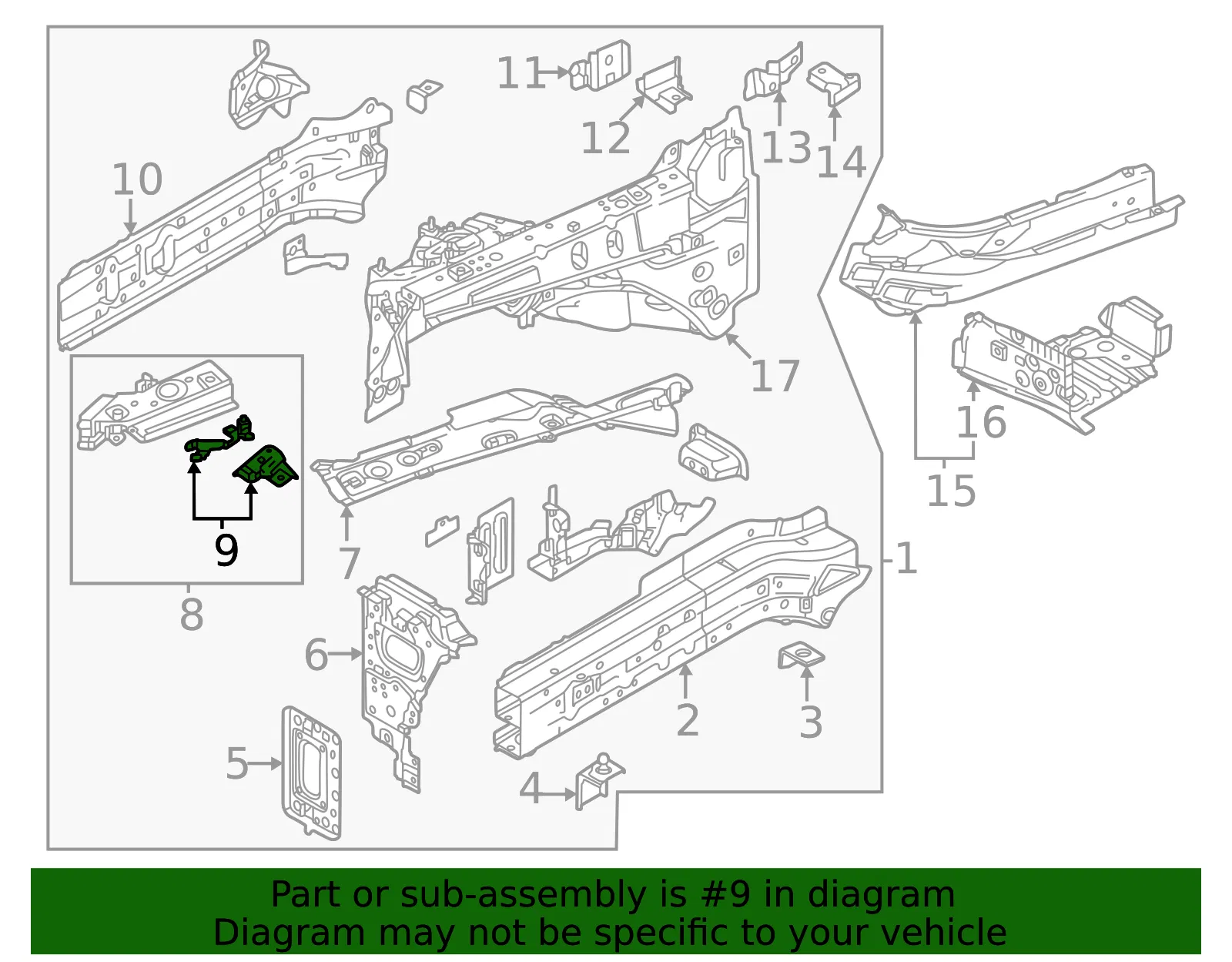 Headlight Mounting Panel Bracket - Mazda (KMY6-54-260) - view 2