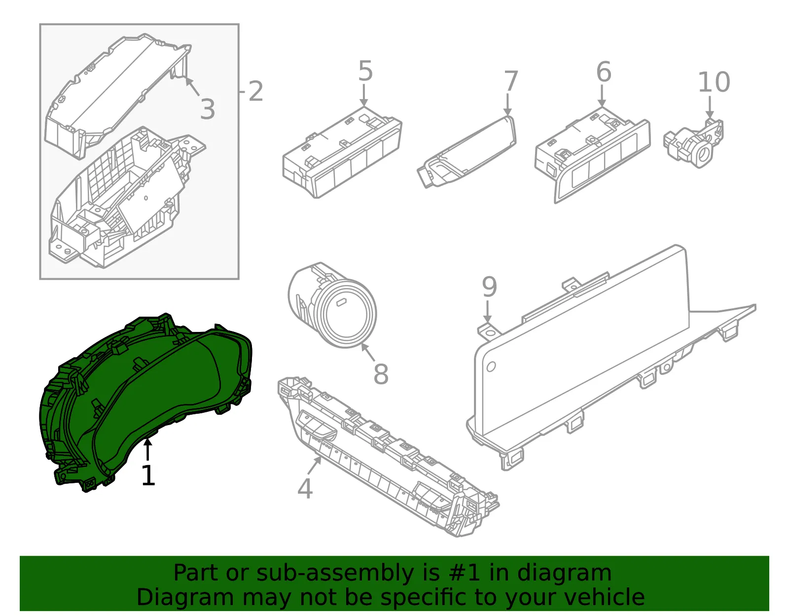 Instrument Cluster - Mazda (KR9D-55-430) - view 2