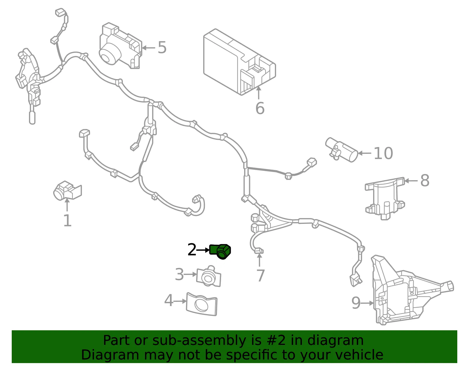 Parking Aid Sensor - Mazda (KR9D-67-UC1) - view 2