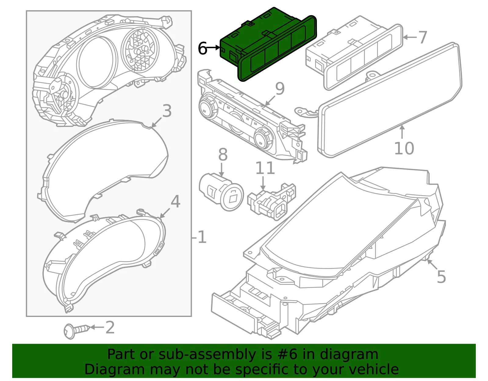 Control Switch Assembly - Mazda (KR9P-66-170) - view 2