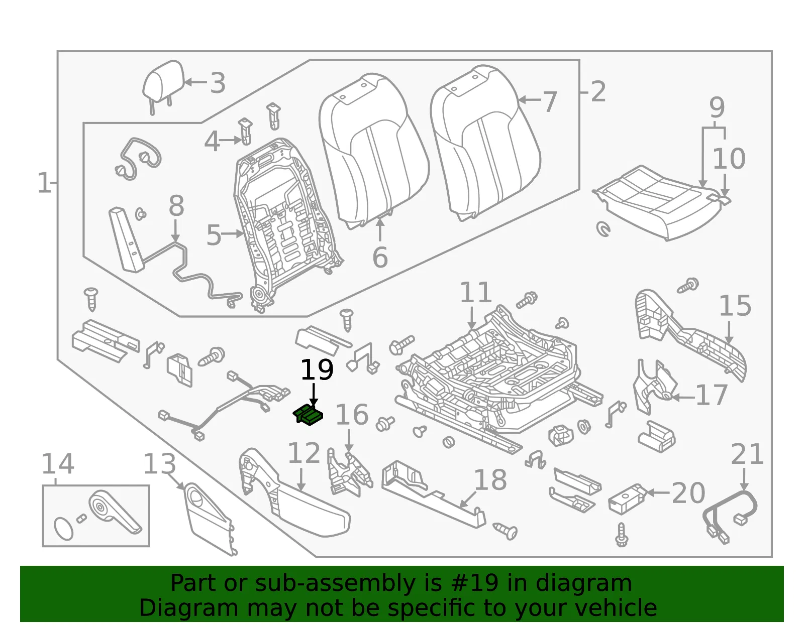 Air Bag Seat Sensor Mat - Mazda (KR9P-67-SW0) - view 2