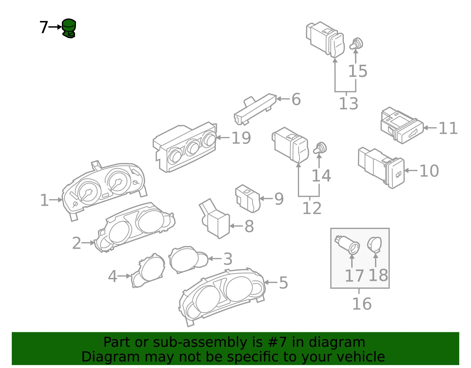 Sun Load Temperature Sensor - Mazda (L206-61-751B) - view 3