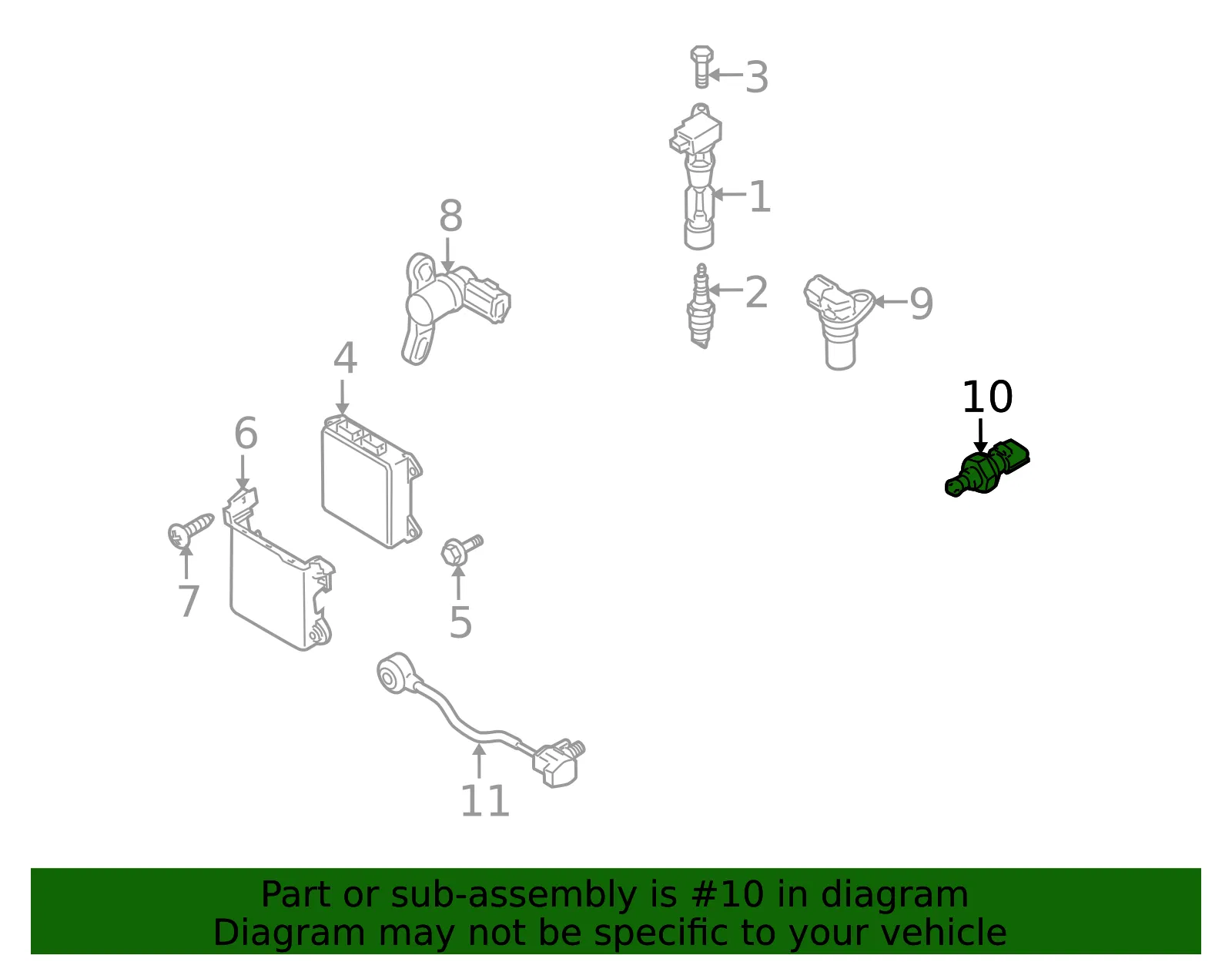 Engine Coolant Temperature Sensor - Mazda (L35G-18-840) - view 4