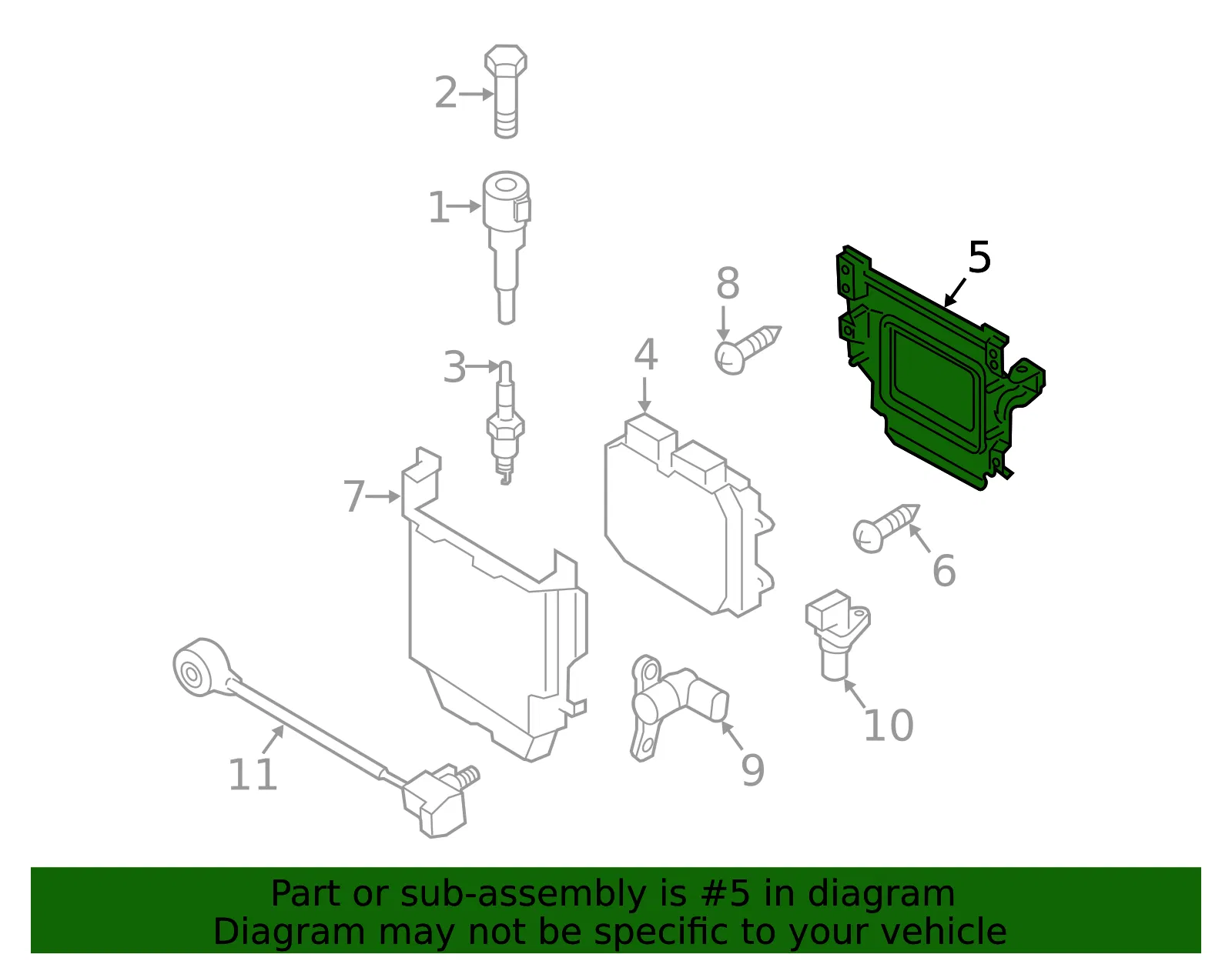 Engine Control Module (ECM) Bracket - Mazda (L3BD-18-885) - view 3