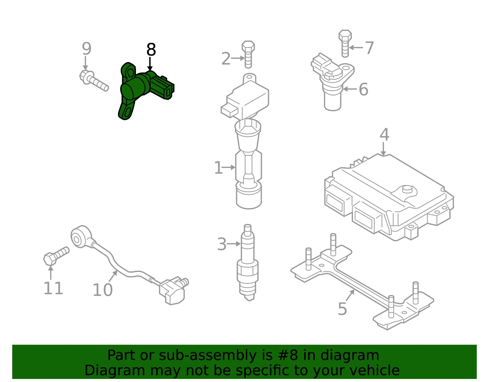 Engine Crankshaft Position Sensor - Mazda (L3G2-18-221) - view 3