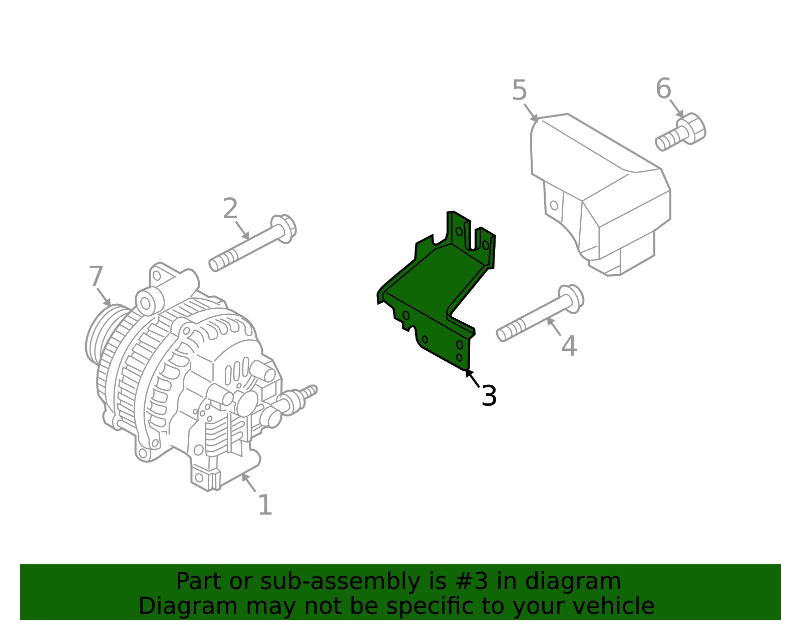 Bracket Alternator - MAZDA (L81318370) - view 2