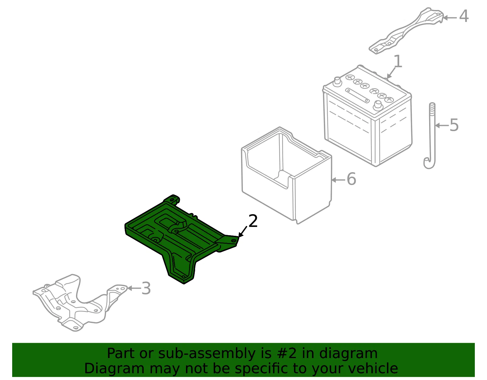 Tray Battery - MAZDA (LC6256041B) - view 2