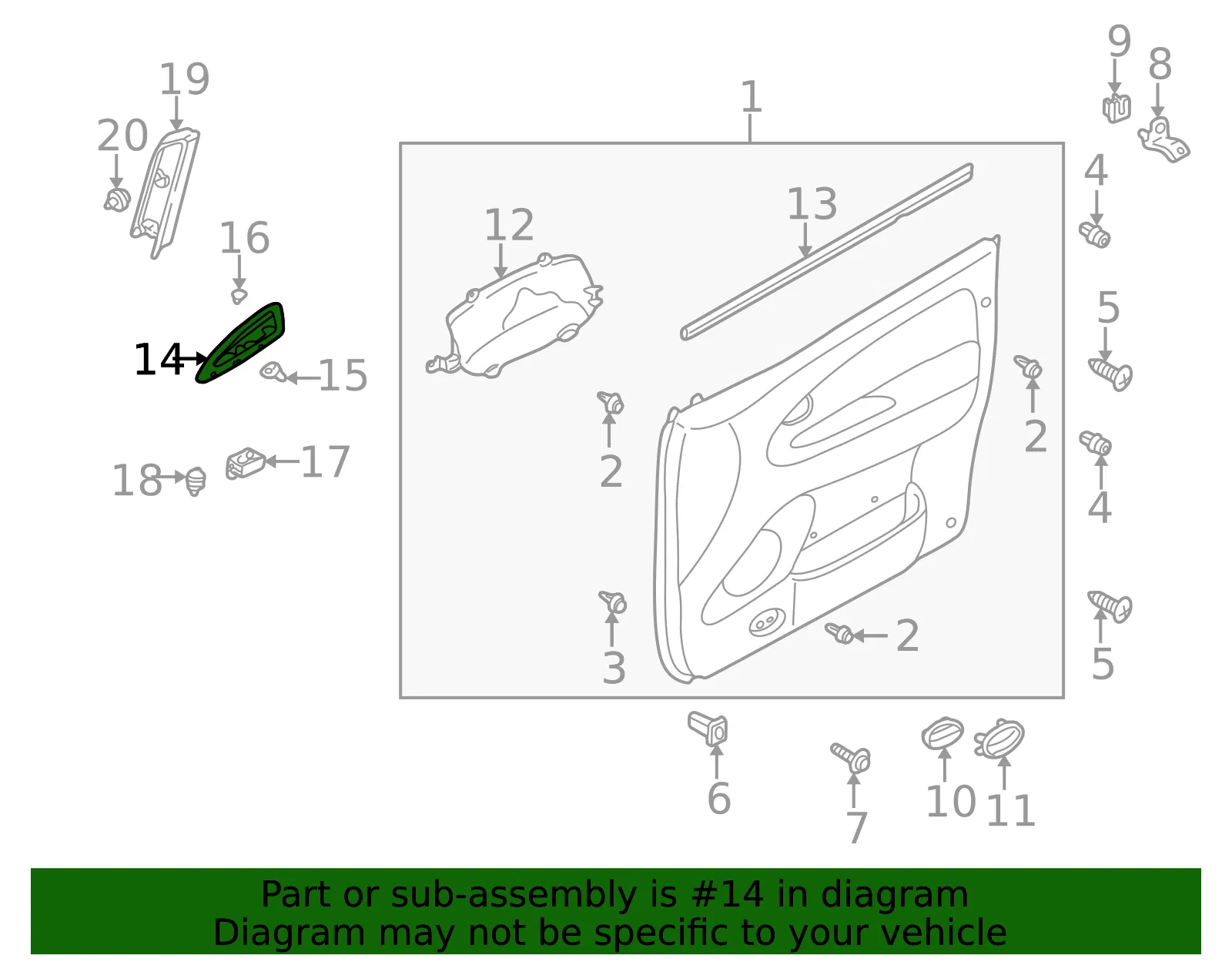 Panel L Switch - MAZDA (LC62684L6D90) - view 2