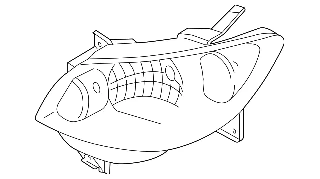 Headlamp Assembly - Driver's Side (LH) - Mazda (LE43-51-0L0C)