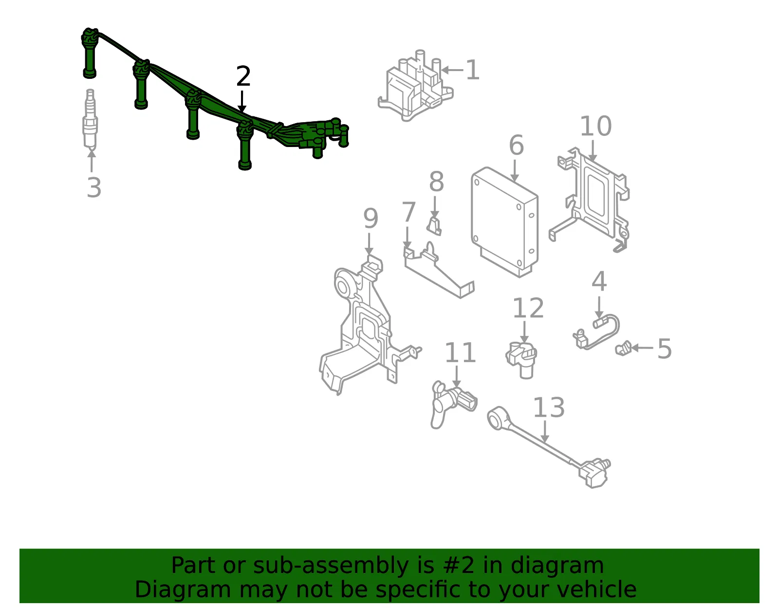 Plug Wire Set - Mazda (LF01-18-140) - view 3