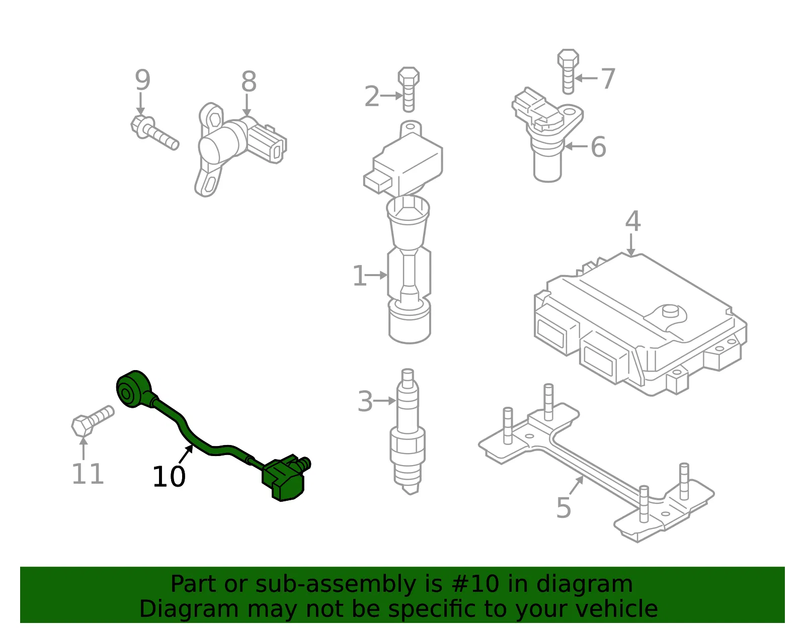 Knock Sensor - Mazda (LF01-18-921) - view 3