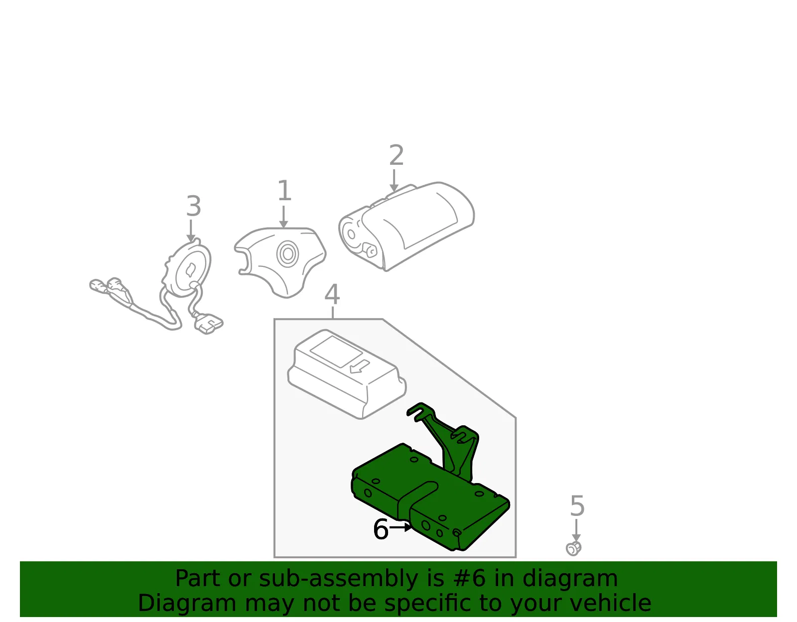Bracket Airbag Module - MAZDA (N03457KX0A) - view 2