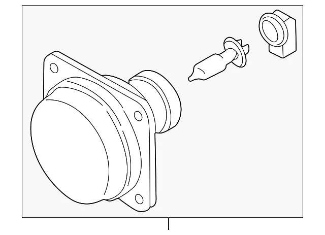 Fog Lamp Assembly - Driver's Side (LH) - Mazda (N066-51-680A)