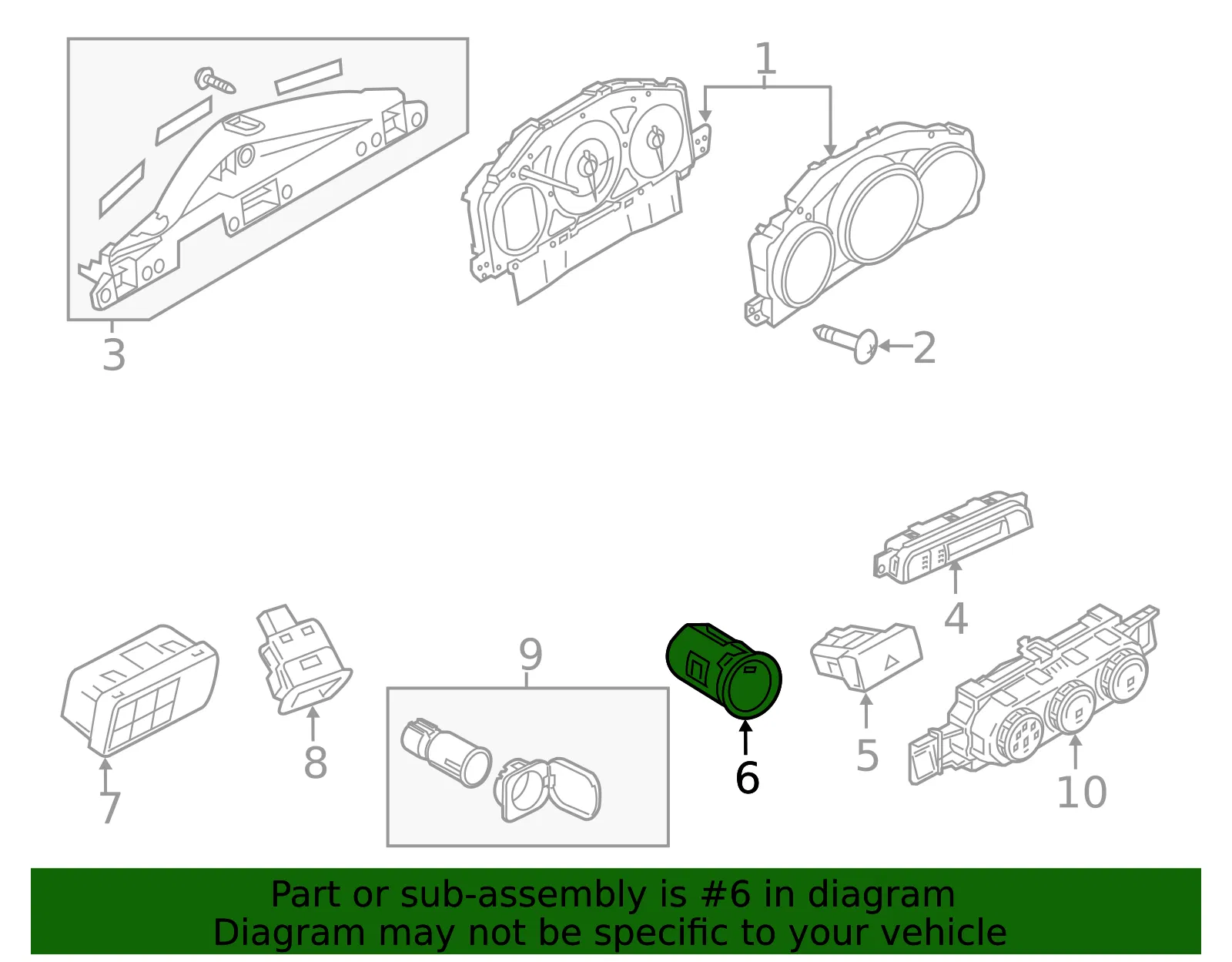 Ignition Switch - Mazda (N243-66-3S0) - view 3