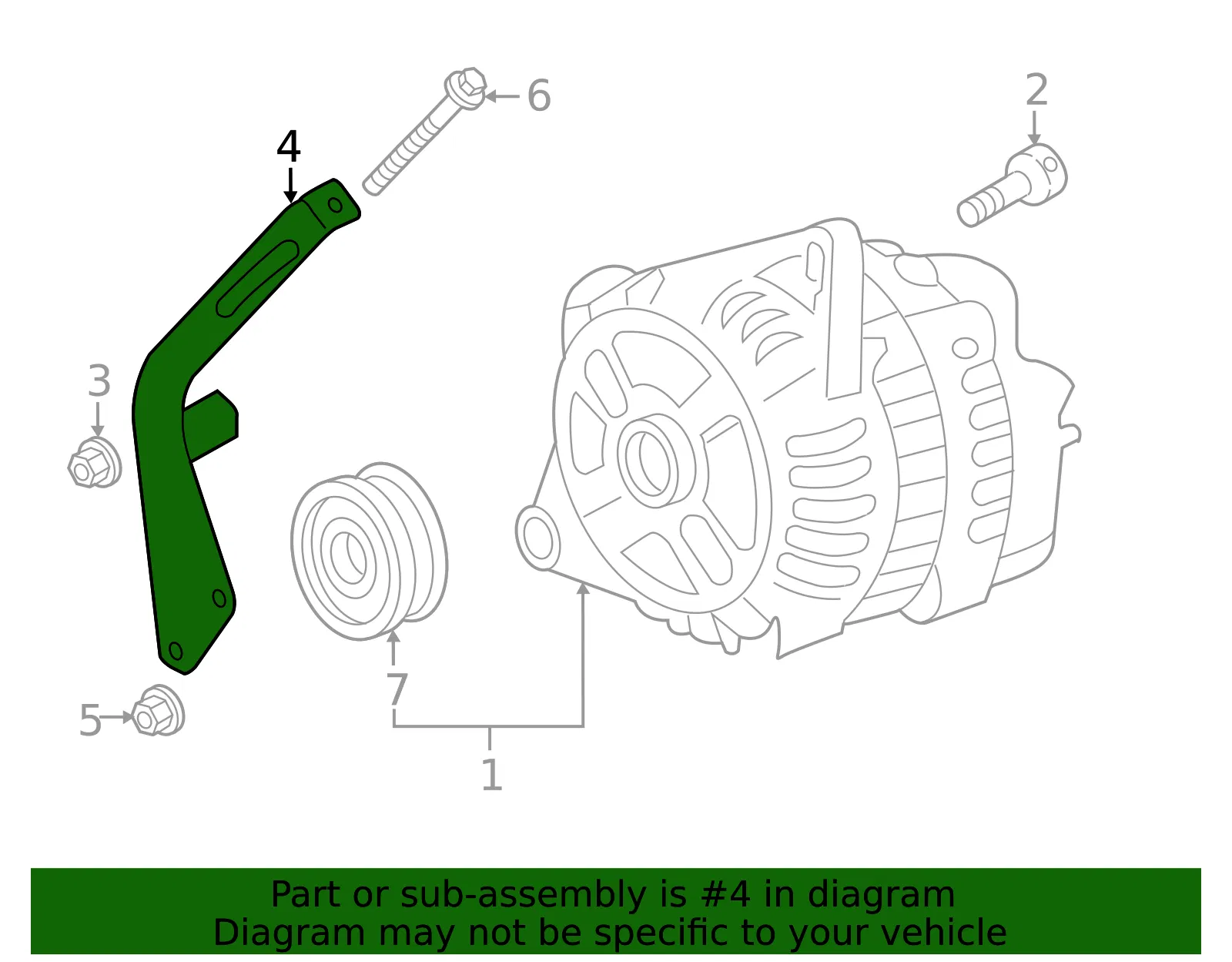 Strap Alternator - MAZDA (N3H118360A) - view 2