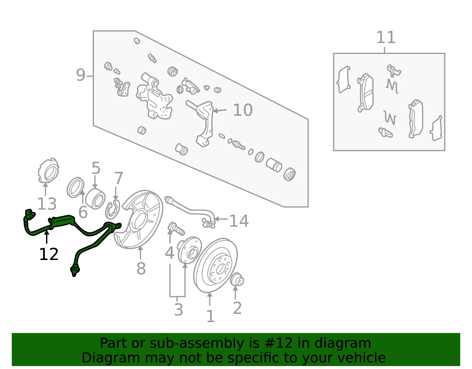 ABS Sensor - Driver's Side (LH) - Mazda (NA23-43-72YD) - view 2