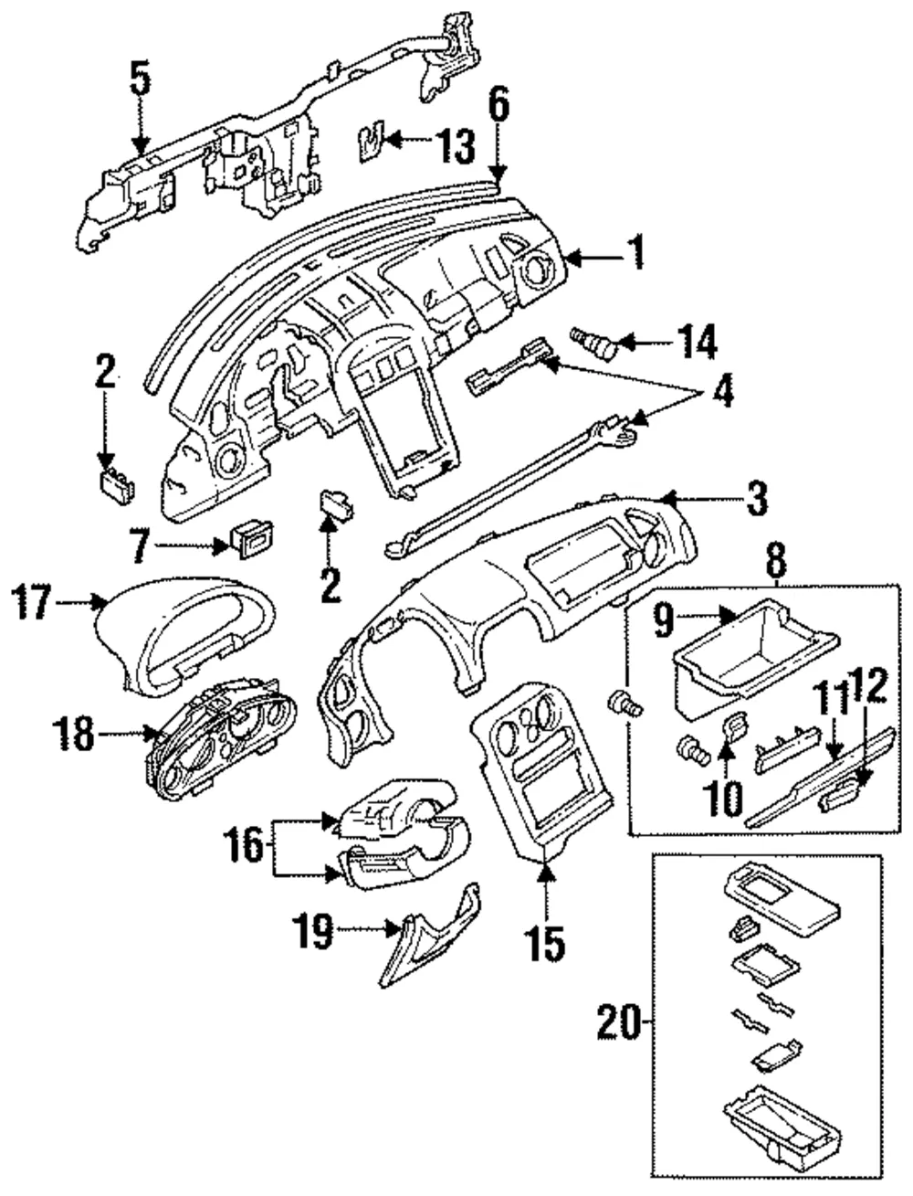 Cluster Visor - Mazda (NA75-55-420B-00) - view 2