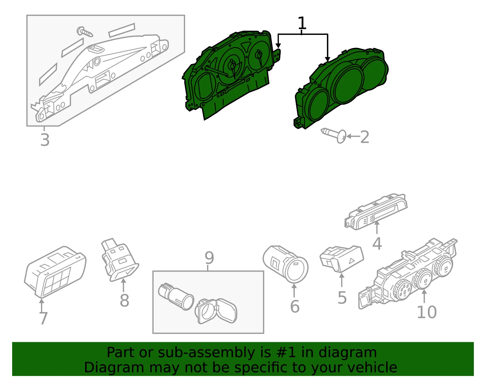 Inst Cluster - Mazda (ND6T-55-471A) - view 2