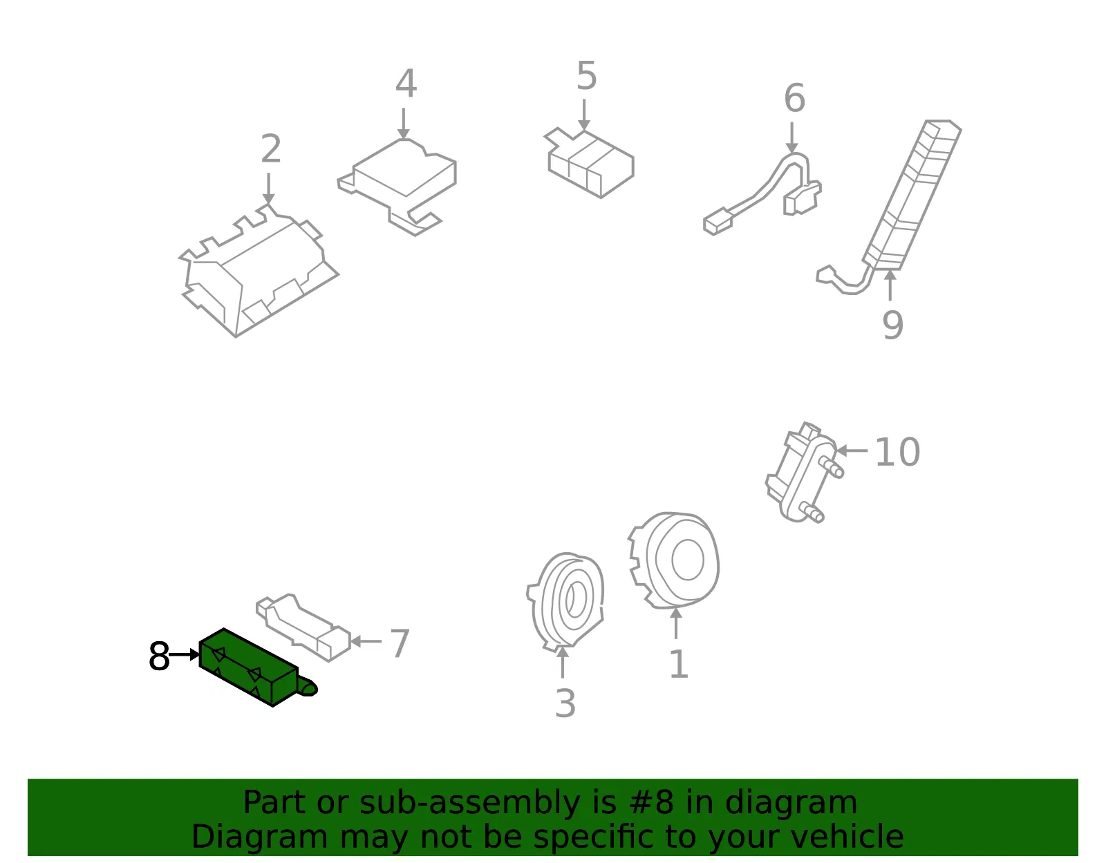 Impact Sensor Bracket - Mazda (NE51-57-KX1) - view 3