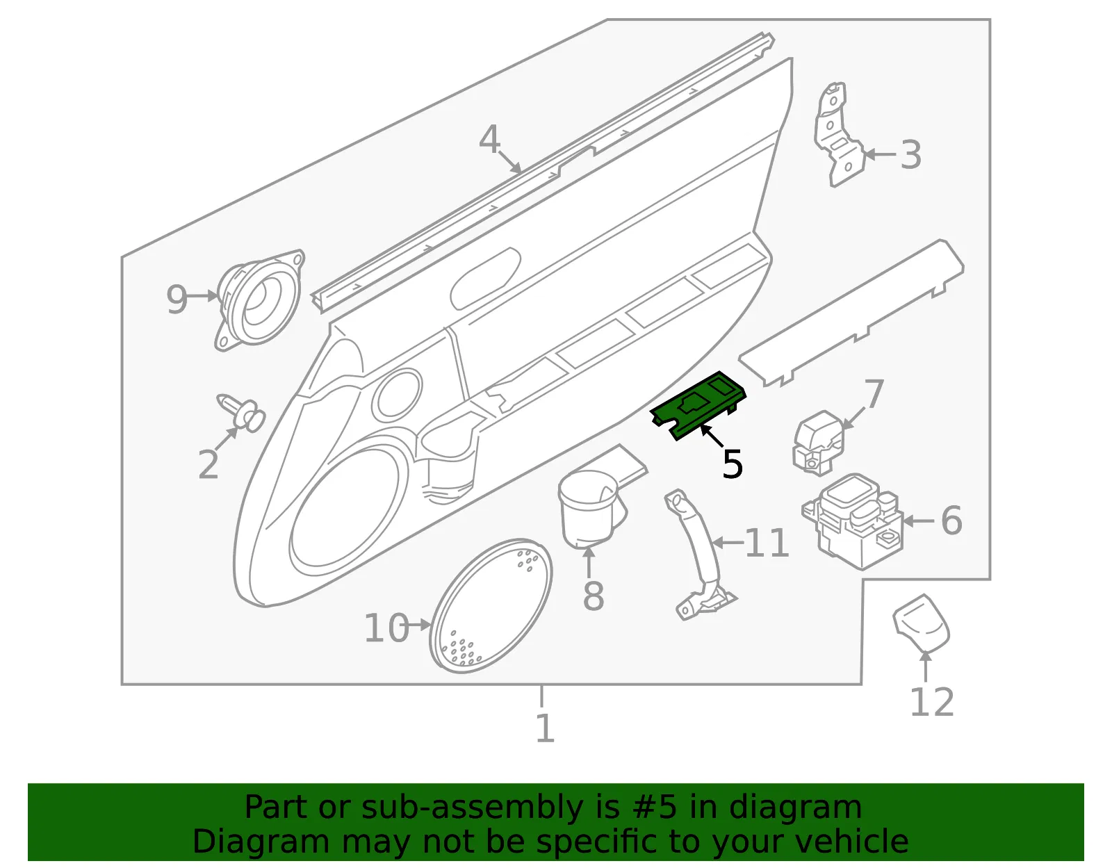 Panel R Switch - Mazda (NE55684L1A02) - view 2