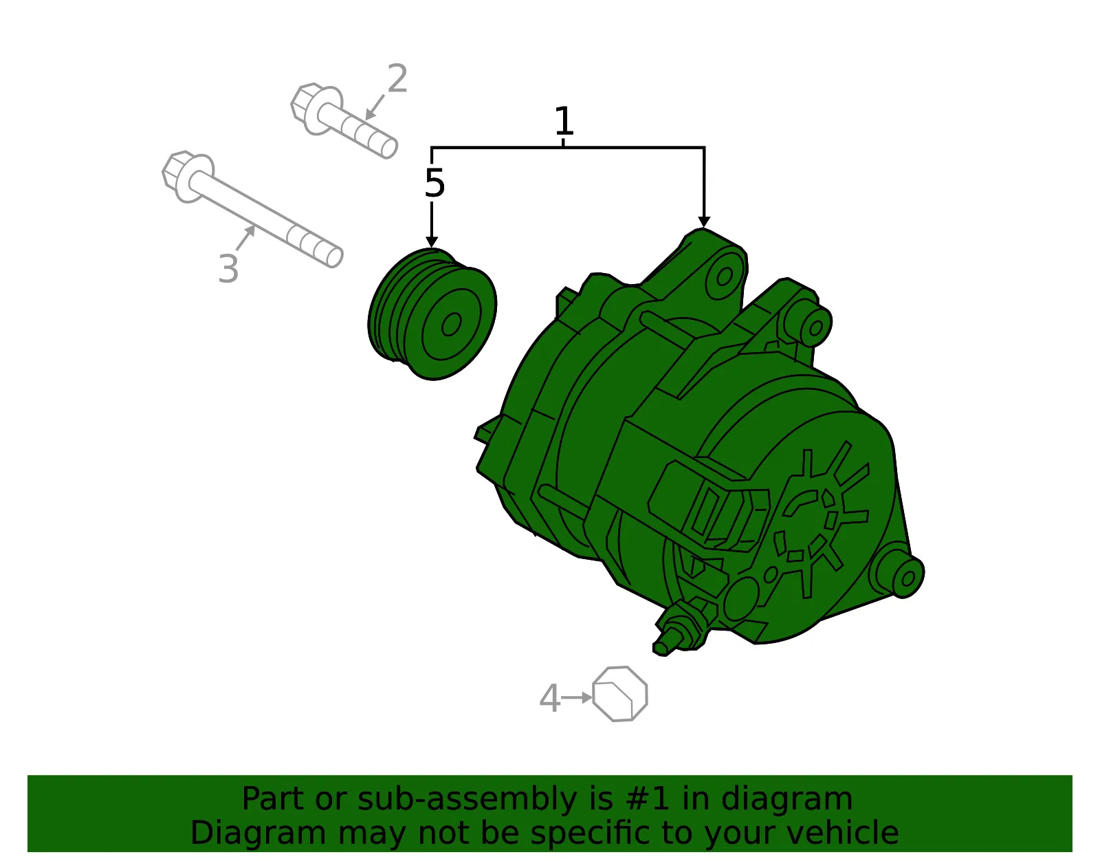 Alternator - Mazda (PEAR-18-300) - view 2