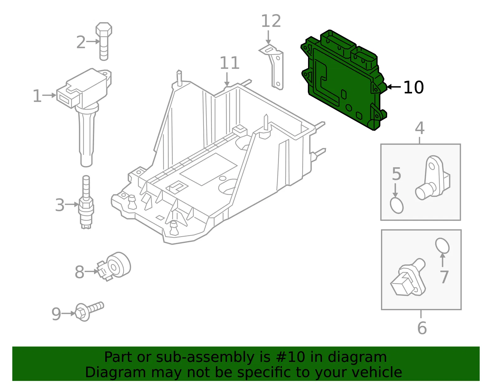 Engine Control Module (ECM) - Mazda (PGRL-18-881) - view 2