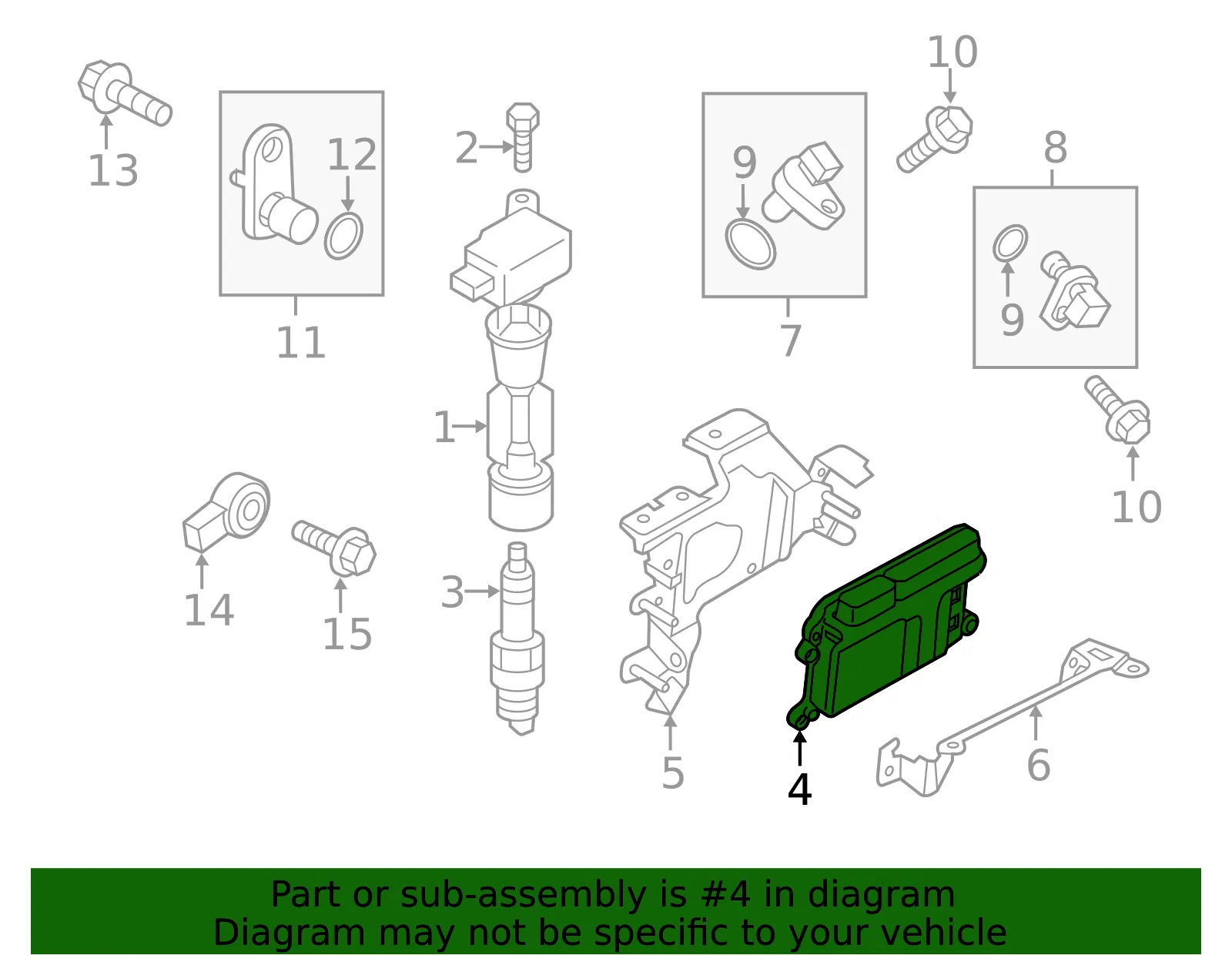 Engine Control Module (ECM) - Mazda (PV1P-18-881) - view 2